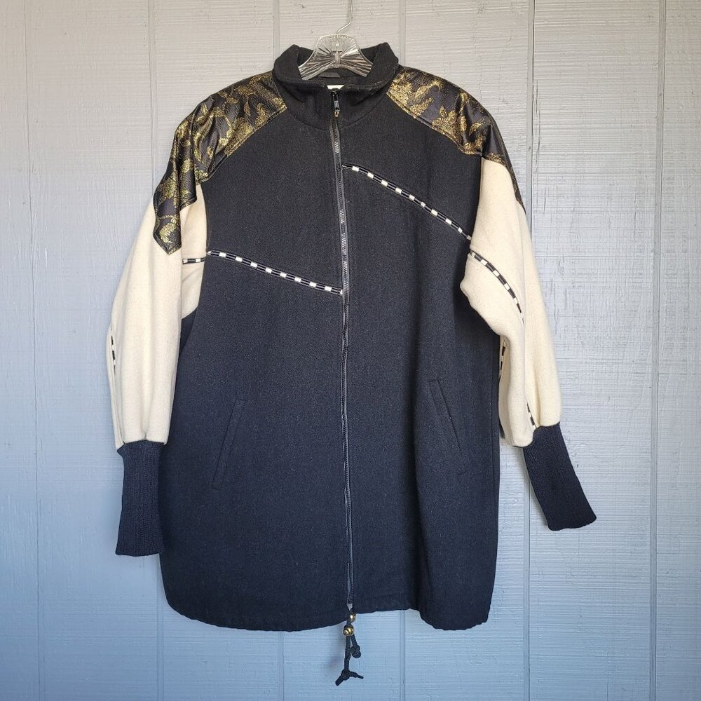 Mariel Vintage Wool Blend Women's Aesthetic Coat Jacket. Size 14